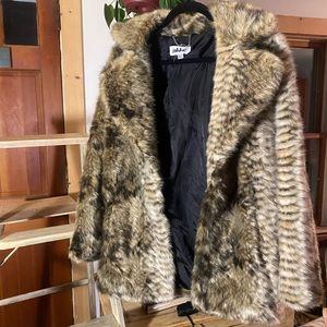 Jakke snake skin faux fur coat